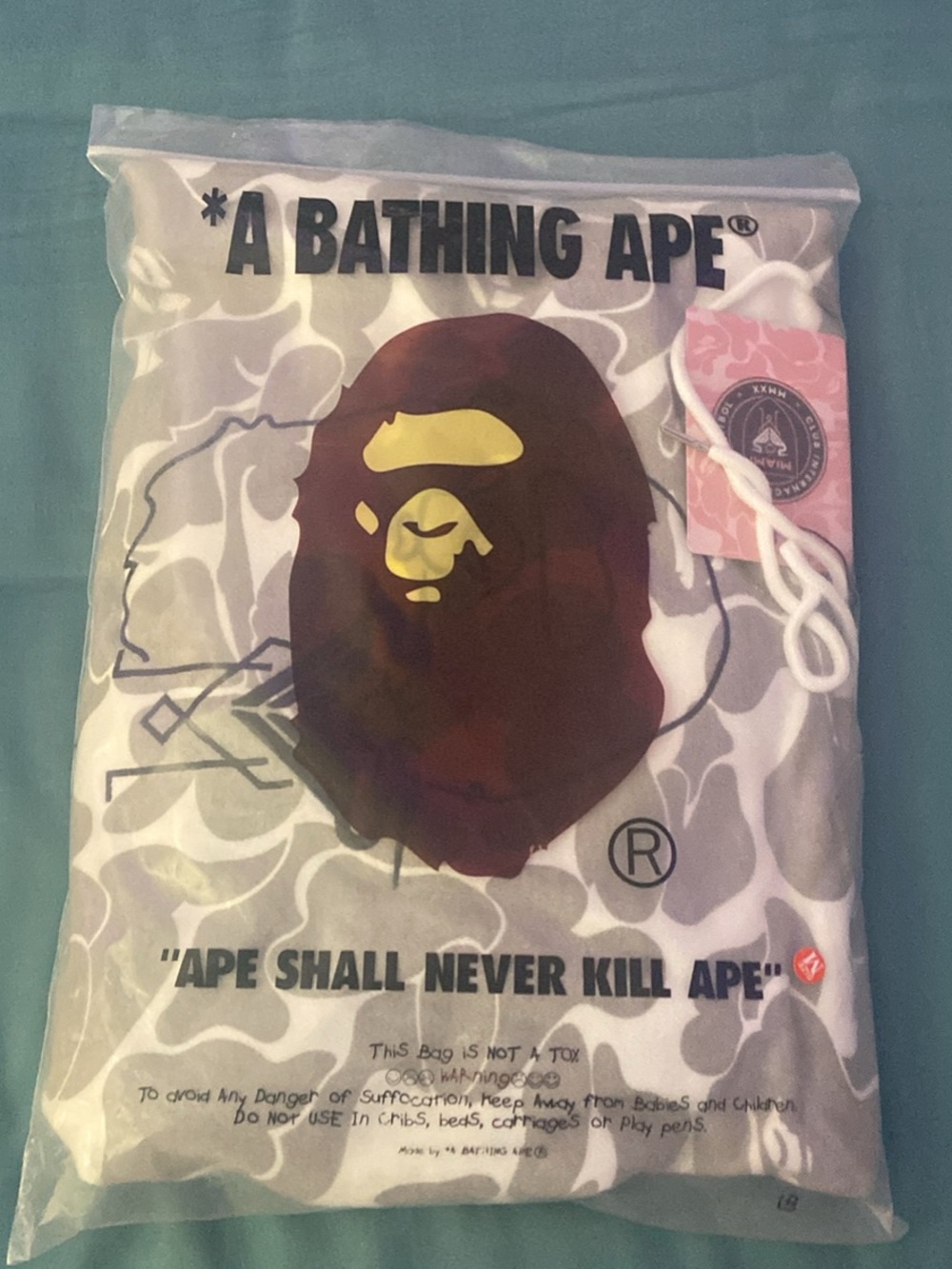 Bape Robe - White/Grey Camo
